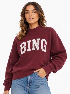 Anine Bing Crewneck | XS | Burgundy